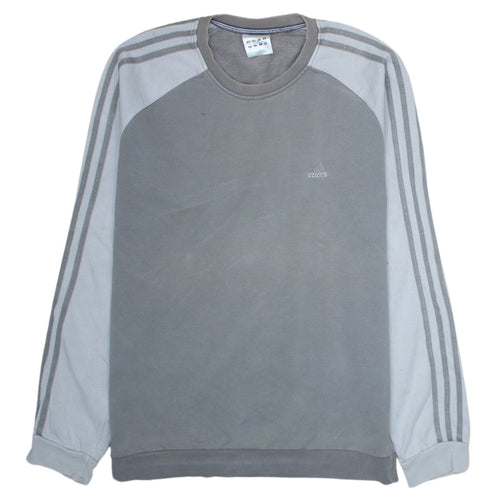 adidas Men's Grey Pullover Sweatshirt Size M Crew Neck Fleece