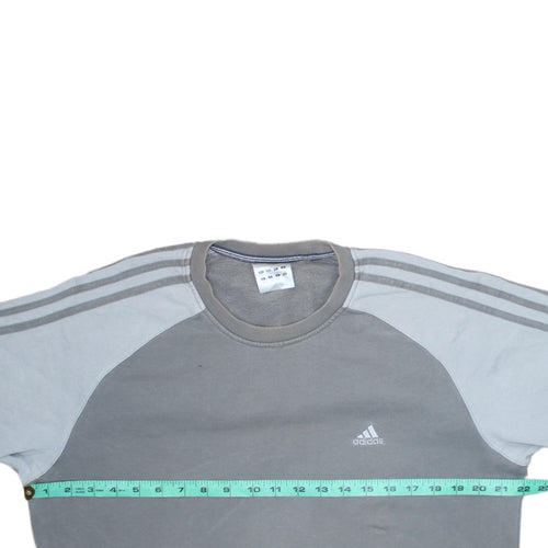 adidas Men's Grey Pullover Sweatshirt Size M Crew Neck Fleece