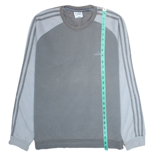 adidas Men's Grey Pullover Sweatshirt Size M Crew Neck Fleece
