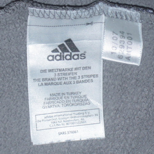 adidas Men's Grey Pullover Sweatshirt Size M Crew Neck Fleece