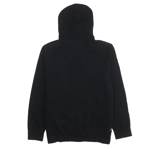 Adidas Women Black XL Pullover Hoodie Sweatshirt Logo Print Cotton Blend