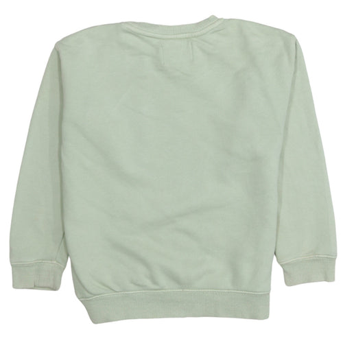 Zara Boys Green Cotton Blend Crew Neck Pullover Sweatshirt Size 8 Years