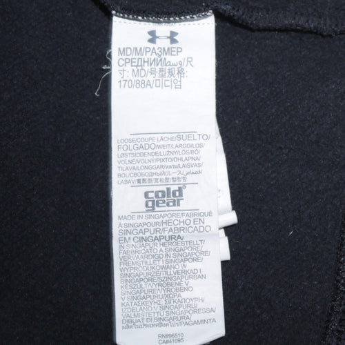Under Armour Men's Black Pullover Hoodie M Loose Fit ColdGear