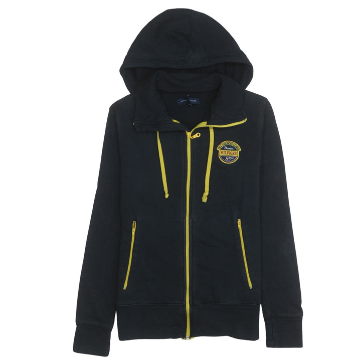 Tommy Hilfiger Girls Black Full Zip Hooded Sweatshirt XL Fleece Lined