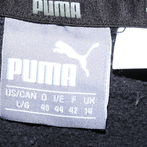 Puma Women Black Logo Pullover Hoodie Size 14 UK Cotton Blend