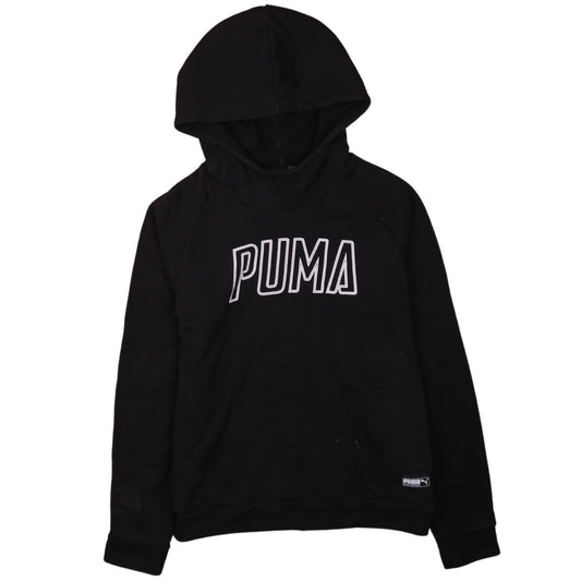 Puma Women Black Medium Pullover Hoodie Sweatshirt