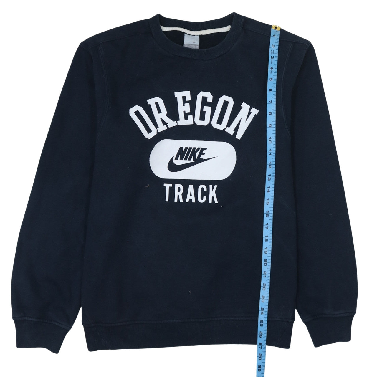 Nike Oregon Track Navy Sweatshirt Women L Crew Neck Pullover