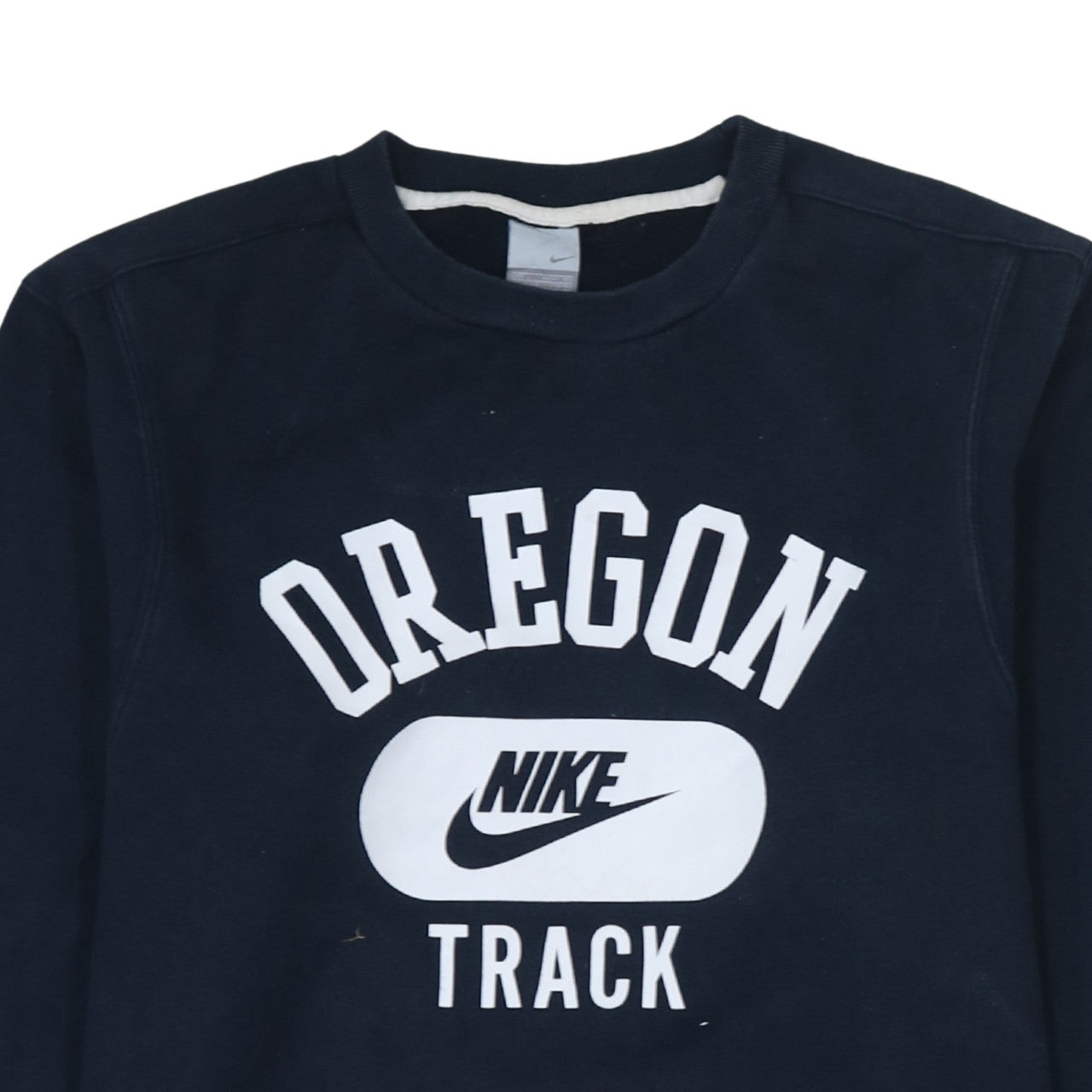 Nike Oregon Track Navy Sweatshirt Women L Crew Neck Pullover