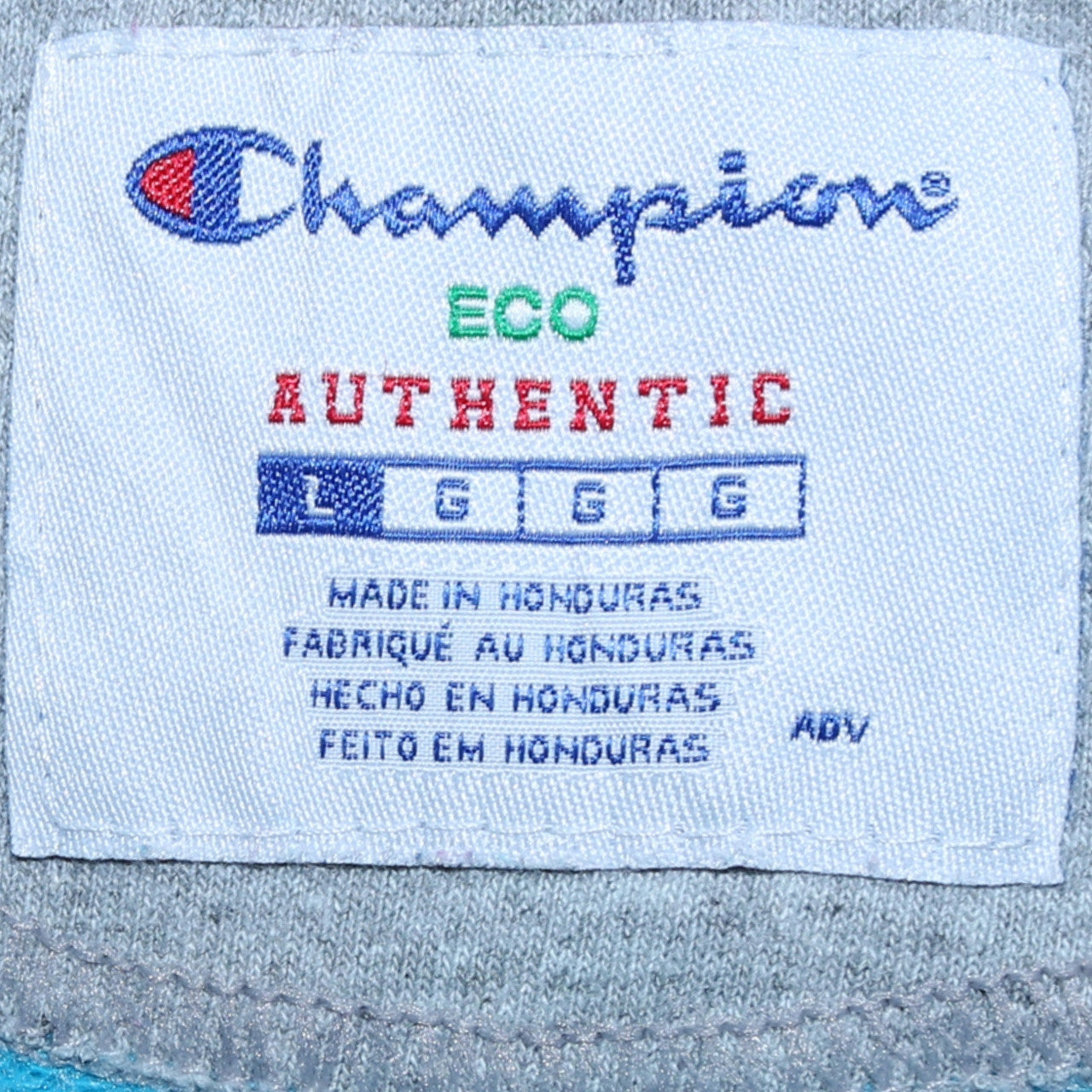 Champion Women's Blue Full Zip Hoodie Size L Eco Authentic Sweatshirt