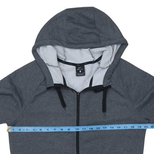 Nike Men's Grey Dri-FIT Full Zip Hoodie Size S Lightweight Sportswear