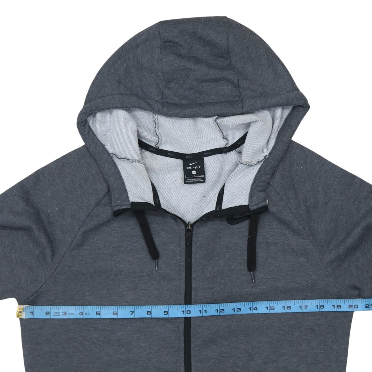 Nike Men's Grey Dri-FIT Full Zip Hoodie Size S Lightweight Sportswear