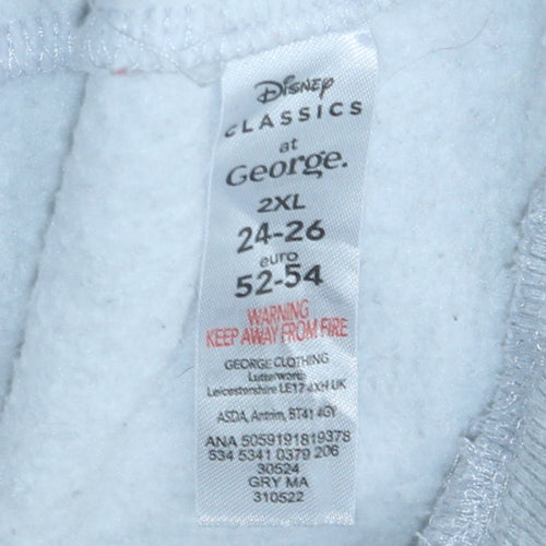 Disney Classics at George Women Grey Sweatshirt Stitch Christmas 2XL