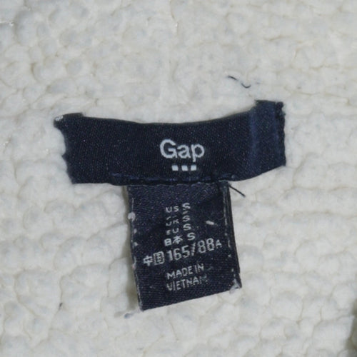 GAP Womens Light Blue Full Zip Hoodie Sherpa Lined Size S
