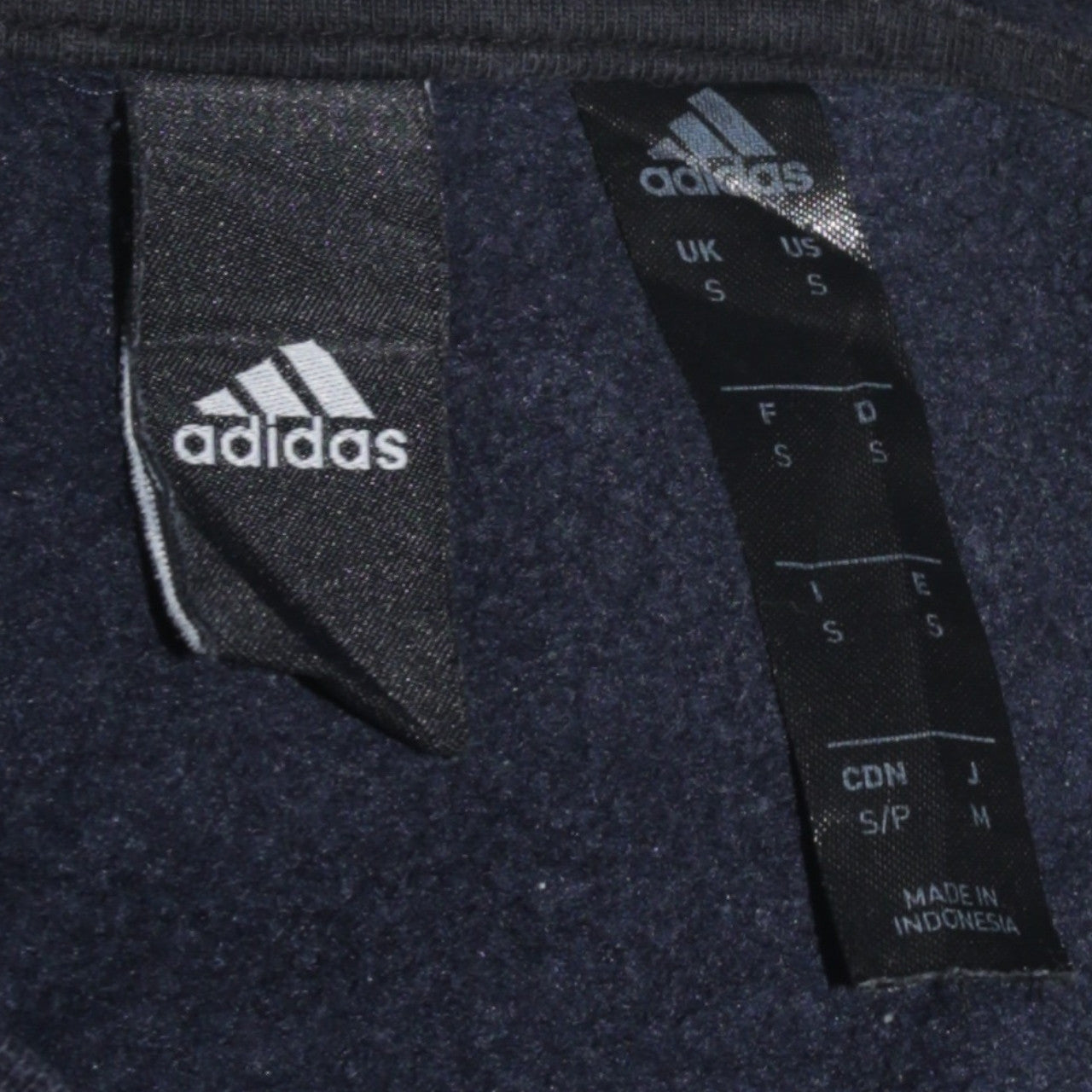 Adidas Men's Blue Small Pullover Sweatshirt Crew Neck Fleece