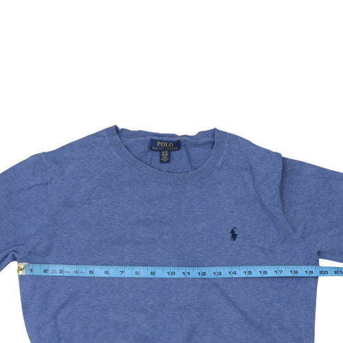 Polo Ralph Lauren Boys Blue XL Cotton Crew Neck Jumper
