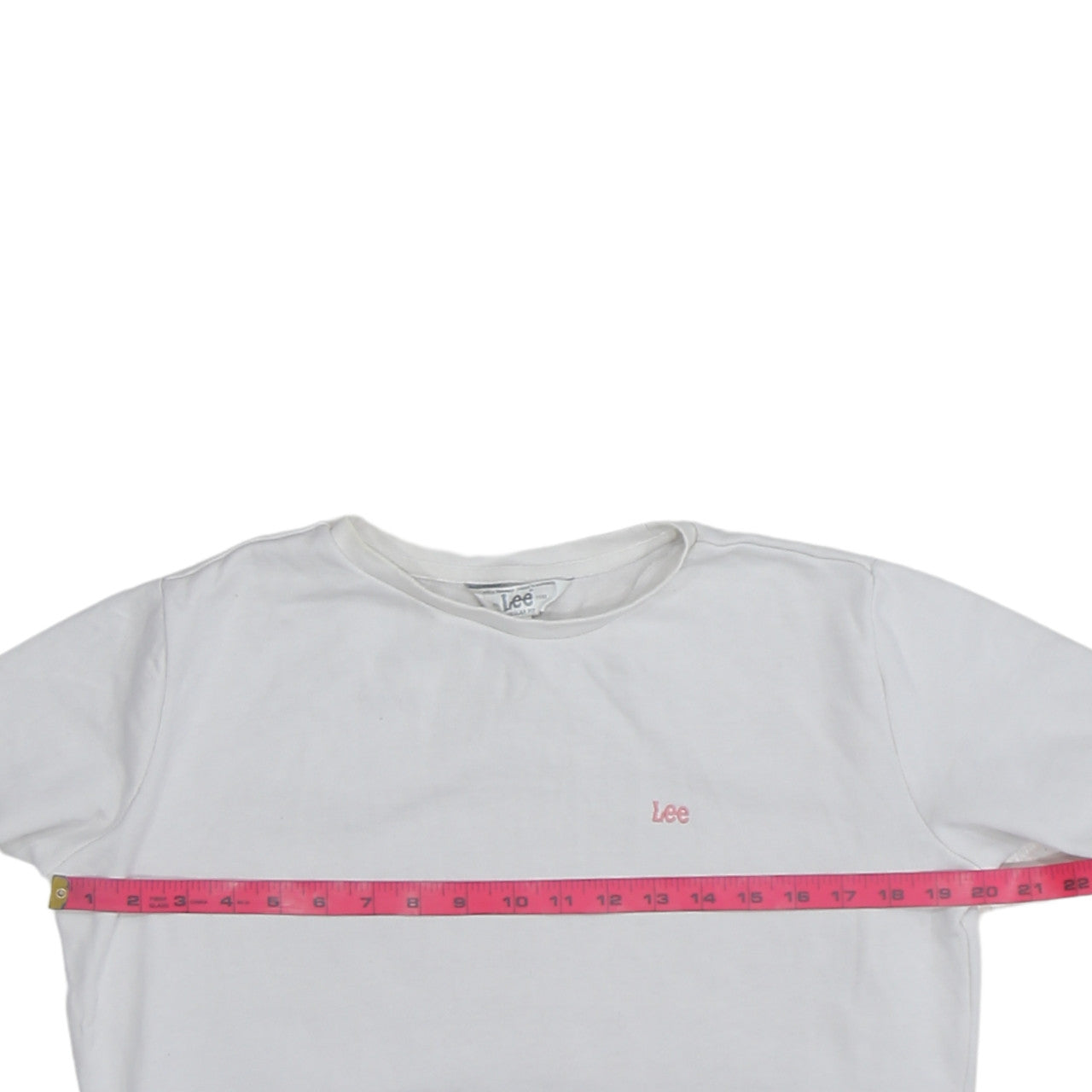 Lee Womens White Crew Neck Cotton Sweatshirt Size S Regular Fit