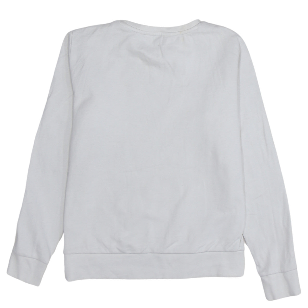 Lee Womens White Crew Neck Cotton Sweatshirt Size S Regular Fit