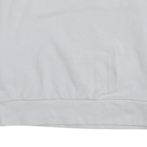 Lee Womens White Crew Neck Cotton Sweatshirt Size S Regular Fit