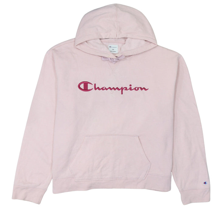 Champion Womens Pink Pullover Hoodie XXL Embroidered Logo