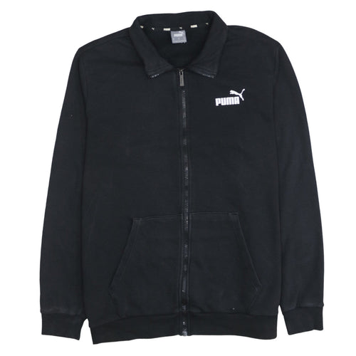 Puma Men’s Black XL Track Jacket Full Zip Sports Activewear Fleece