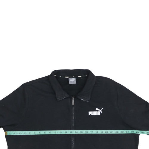 Puma Men’s Black XL Track Jacket Full Zip Sports Activewear Fleece