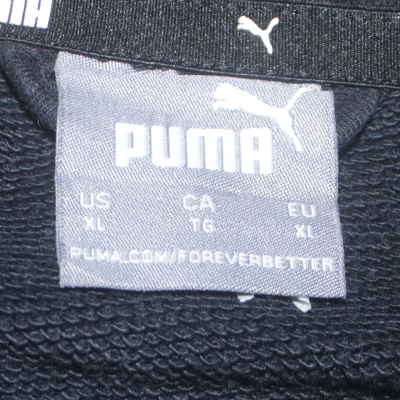 Puma Men’s Black XL Track Jacket Full Zip Sports Activewear Fleece