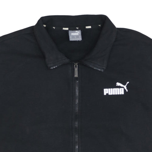 Puma Men’s Black XL Track Jacket Full Zip Sports Activewear Fleece