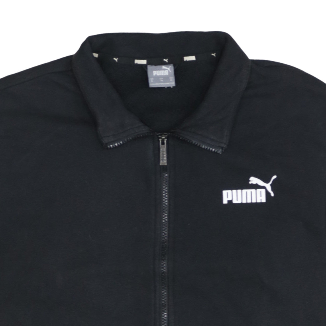 Puma Men’s Black XL Track Jacket Full Zip Sports Activewear Fleece