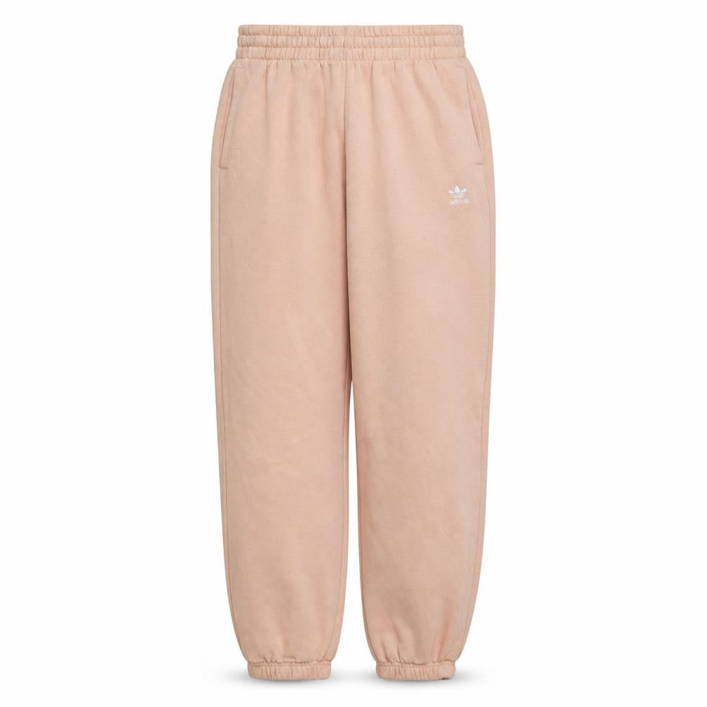 Front view of Adidas women’s pink sweatpants, size UK 8, regular fit fleece jogger