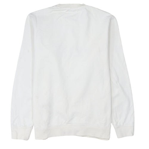Guess Womens White Logo Crew Neck Sweatshirt XL