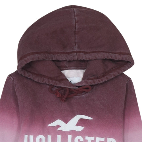 Hollister Women’s Pink Ombre Pullover Hoodie XS Cotton Blend