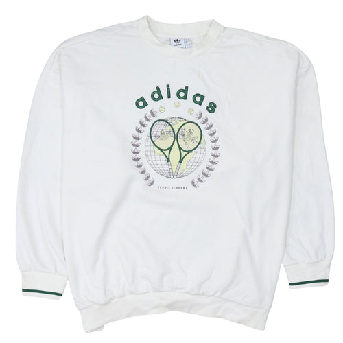 Adidas Women White Tennis Academy Pullover Sweatshirt UK 16
