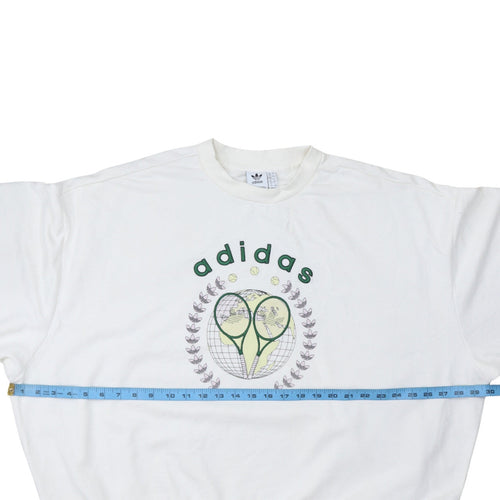Adidas Women White Tennis Academy Pullover Sweatshirt UK 16