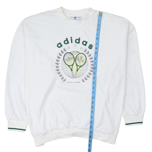 Adidas Women White Tennis Academy Pullover Sweatshirt UK 16