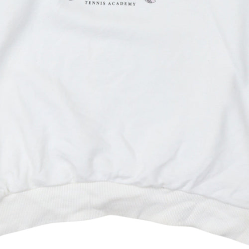 Adidas Women White Tennis Academy Pullover Sweatshirt UK 16