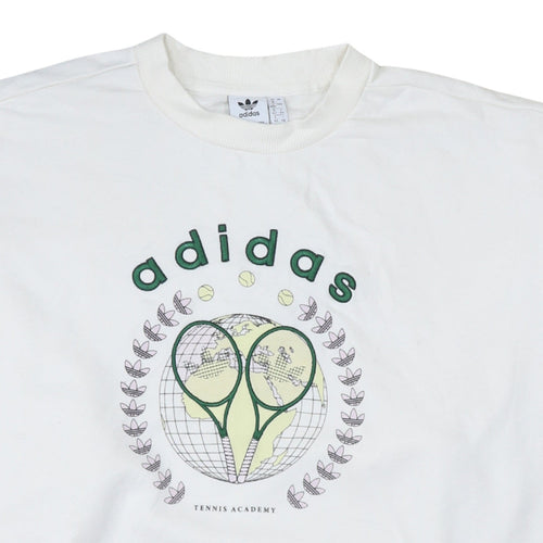 Adidas Women White Tennis Academy Pullover Sweatshirt UK 16
