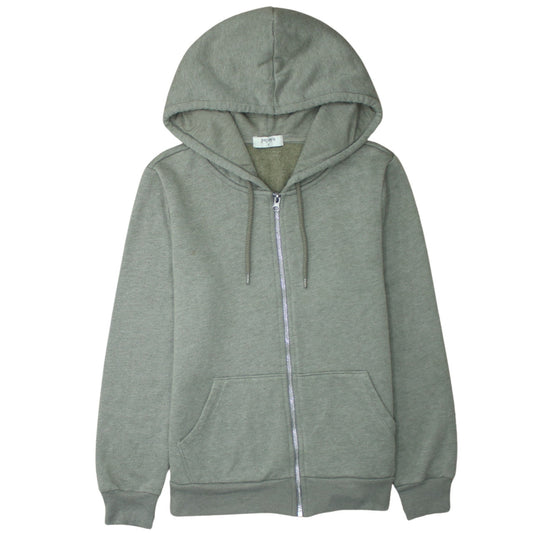 Papaya Women’s Green Full Zip Hoodie Small Casual Hooded Sweatshirt