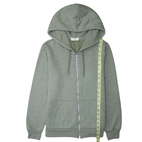 Papaya Women’s Green Full Zip Hoodie Small Casual Hooded Sweatshirt