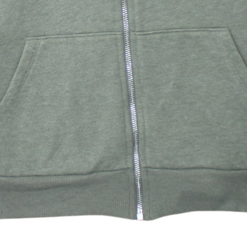 Papaya Women’s Green Full Zip Hoodie Small Casual Hooded Sweatshirt