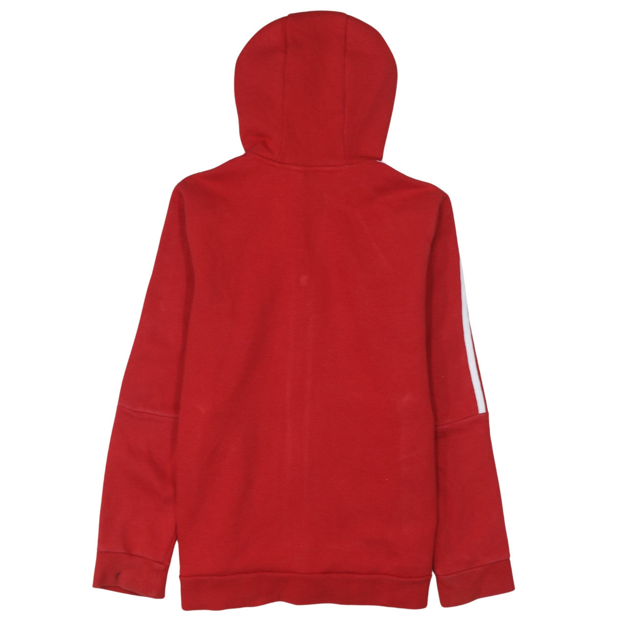 Adidas Boys Red Full Zip Hoodie 13-14 Years Classic Sportswear