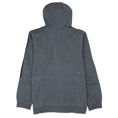 Adidas Men's Grey Full Zip Hoodie Size L Sports Fleece