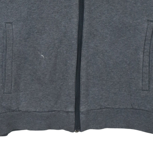 Adidas Men's Grey Full Zip Hoodie Size L Sports Fleece