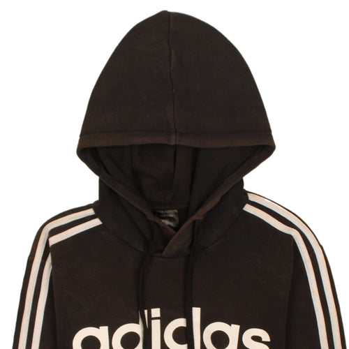 Adidas Men's Black Pullover Hoodie Small Logo Fleece Sportswear