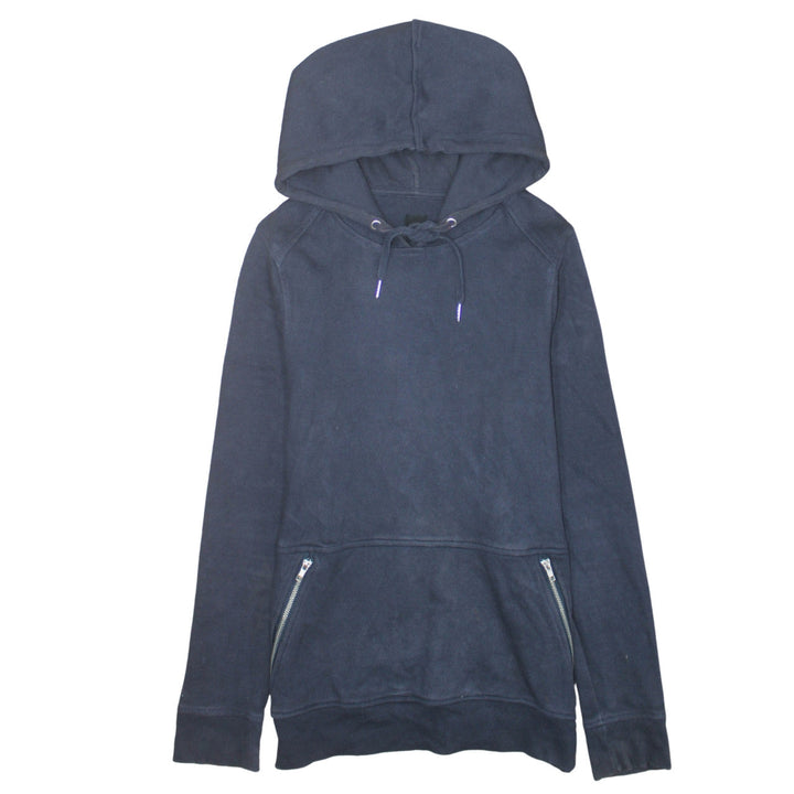 River Island Men's Blue Muscle Fit Pullover Hoodie Size M