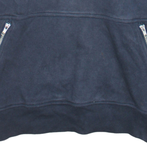 River Island Men's Blue Muscle Fit Pullover Hoodie Size M