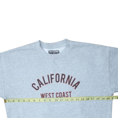 PrettyLittleThing Women's Grey California West Coast Pullover Sweatshirt Size S
