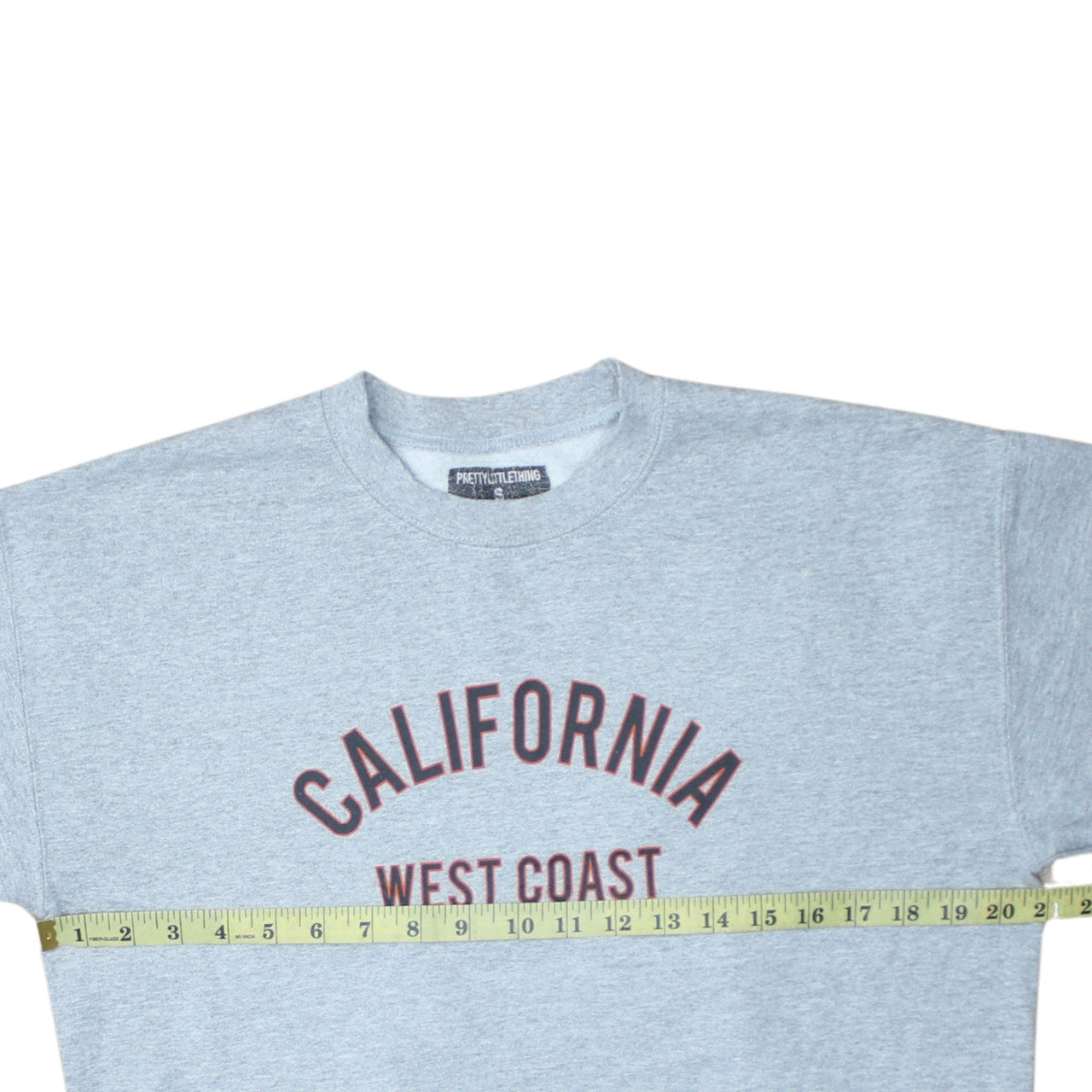 PrettyLittleThing Women's Grey California West Coast Pullover Sweatshirt Size S