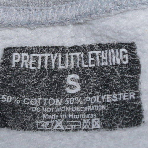 PrettyLittleThing Women's Grey California West Coast Pullover Sweatshirt Size S