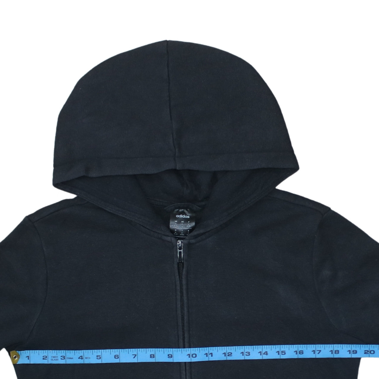Adidas Womens Black Full Zip Hoodie Medium 12 Hooded Sweatshirt