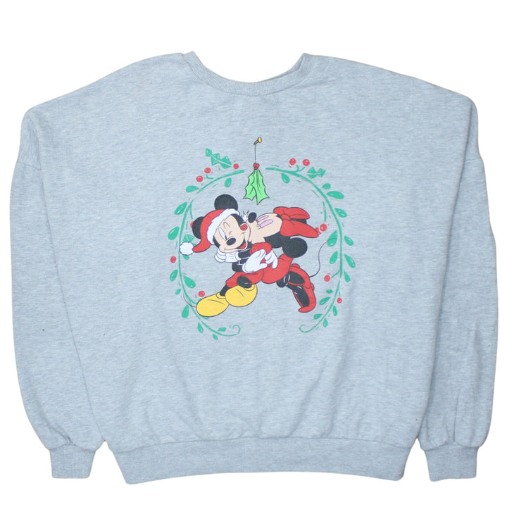 F&F Disney Women Grey Christmas Mickey Sweatshirt UK 14